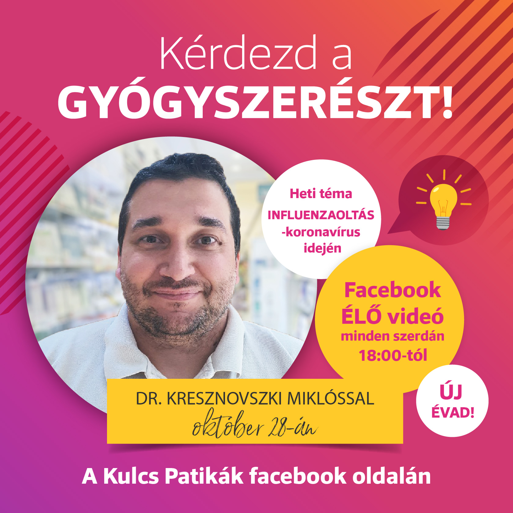 Kérdezd a gyógyszerészt a Facebookon ÉLŐBEN! Kérdezd a gyógyszerészt a Facebookon ÉLŐBEN!