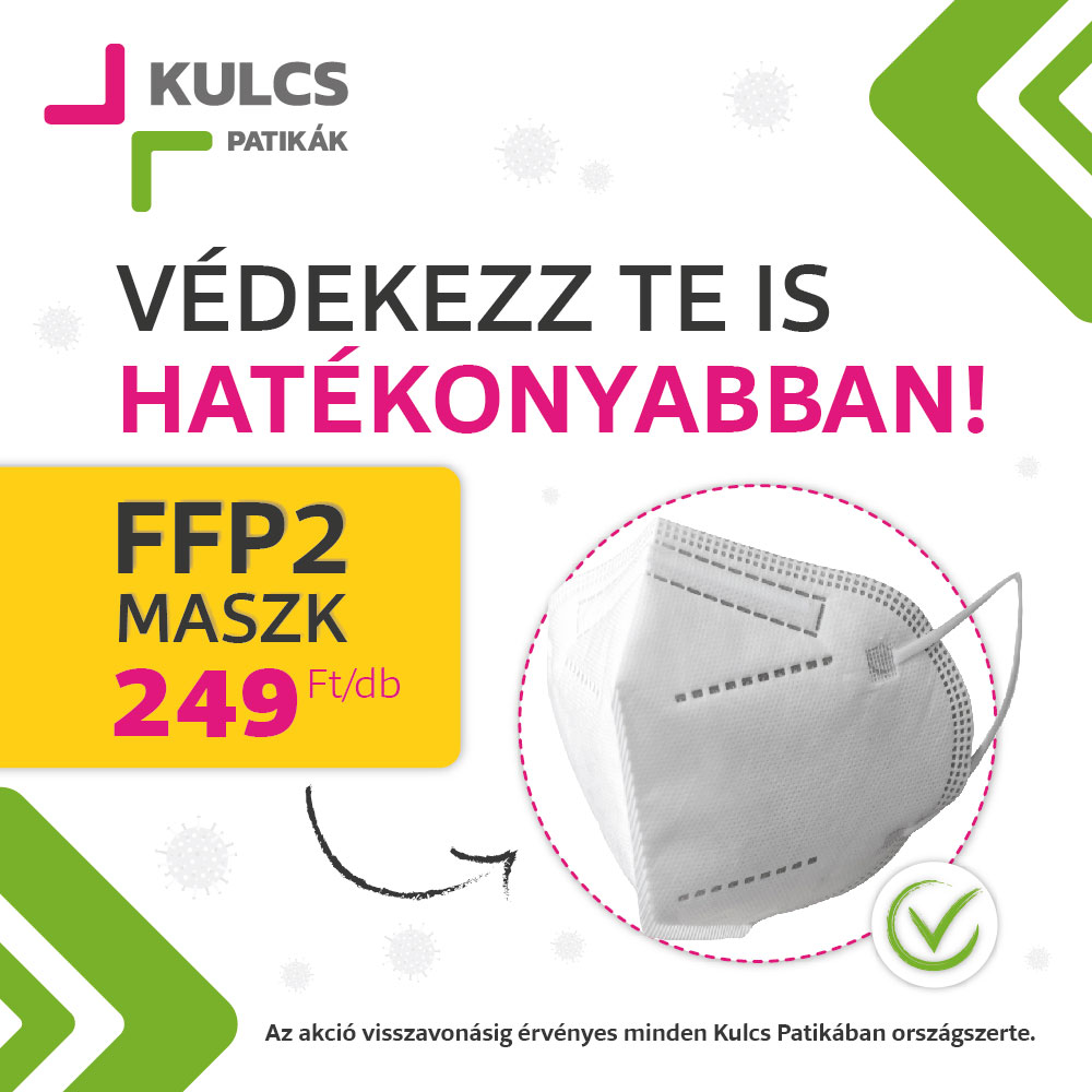 FFP2 maszk kedvezményes áron a Kulcs Patikákban FFP2 maszk kedvezményes áron a Kulcs Patikákban