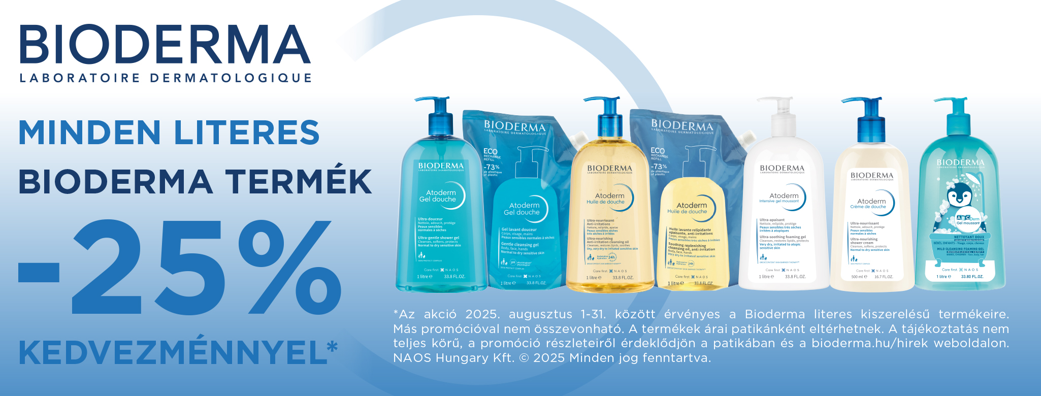 BIODERMA LITERES TERMÉKEK -25% KEDVEZMÉNNYEL* BIODERMA LITERES TERMÉKEK -25% KEDVEZMÉNNYEL*