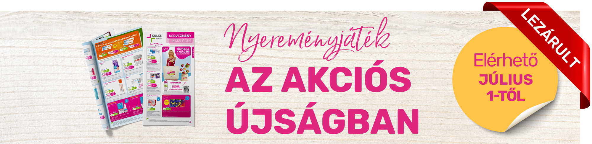 Nyereményjáték az akciós újságban – 2026. július